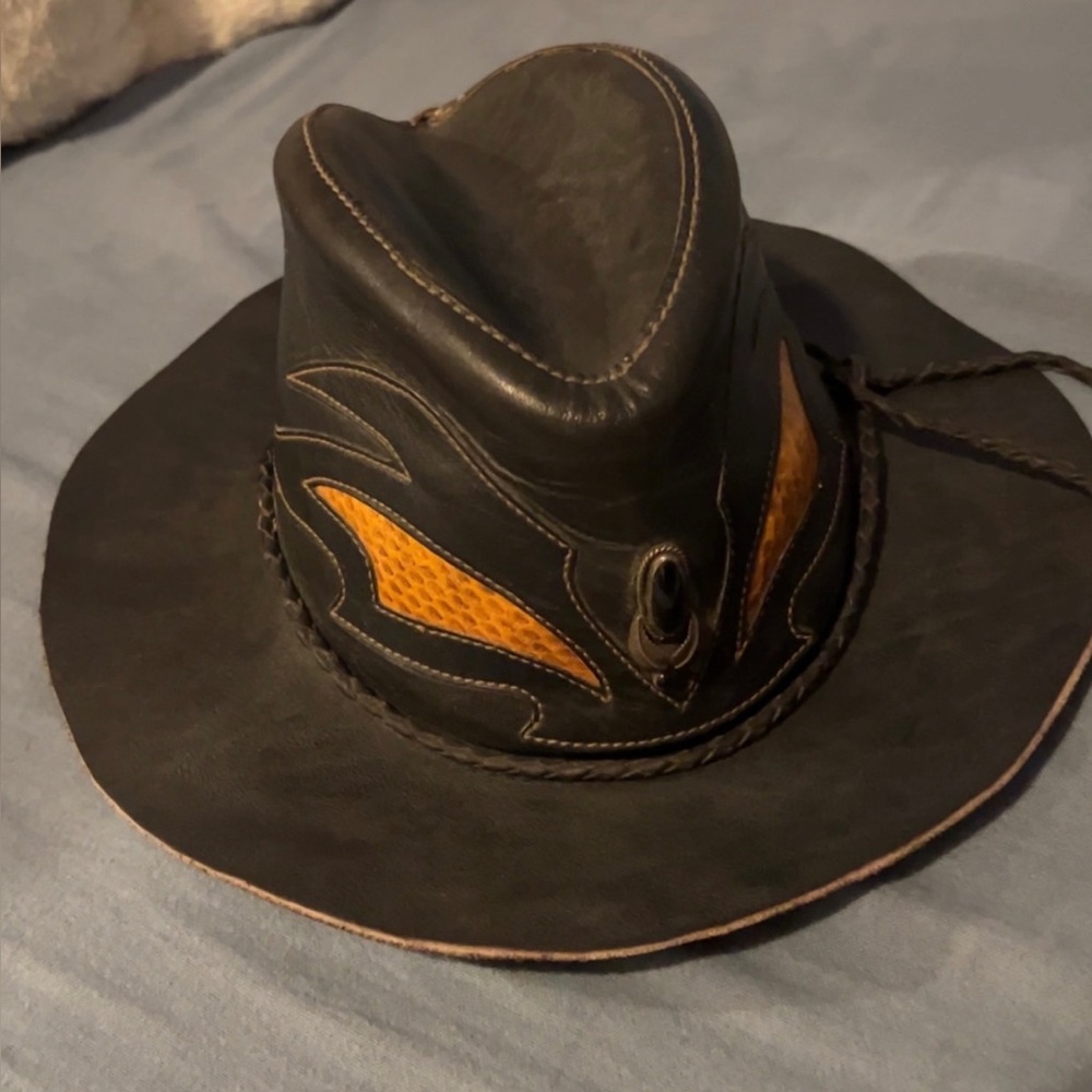 Leather Cowboy Hat